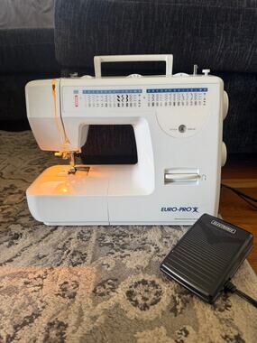 Euro Pro X Model 7130 Sewing Machine W/ Foot Pedal Tested Working
